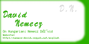 david nemecz business card